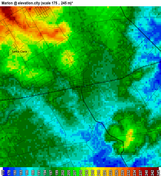 Marion elevation map