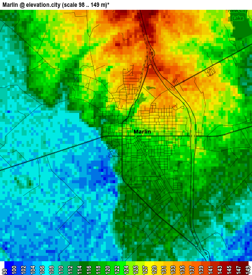 Marlin elevation map