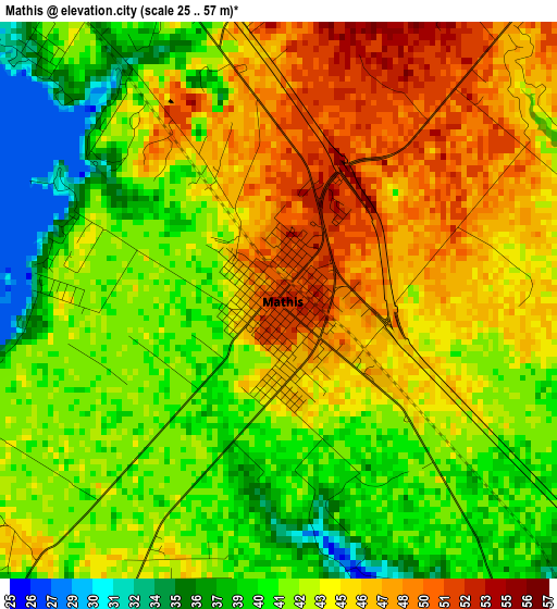 Mathis elevation map