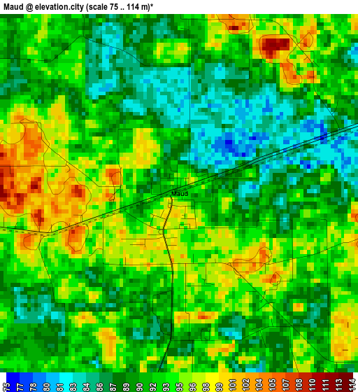 Maud elevation map