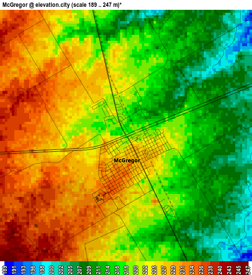 McGregor elevation map