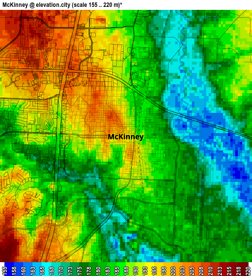 McKinney elevation map