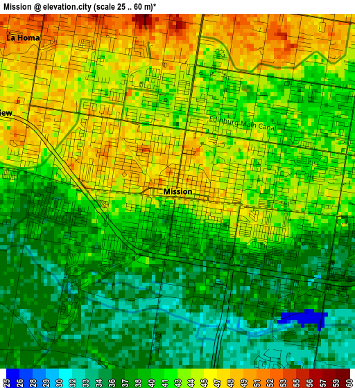 Mission elevation map