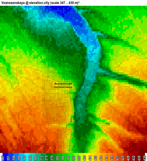 Voznesenskaya elevation map