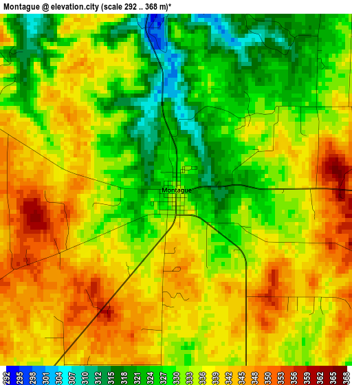 Montague elevation map