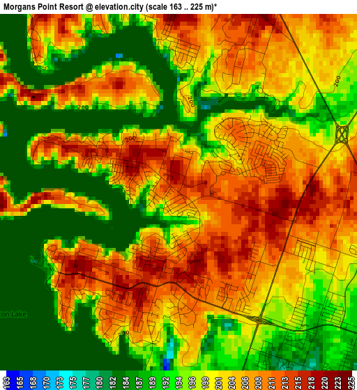 Morgans Point Resort elevation map