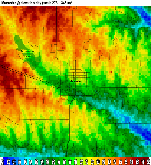 Muenster elevation map