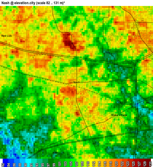 Nash elevation map