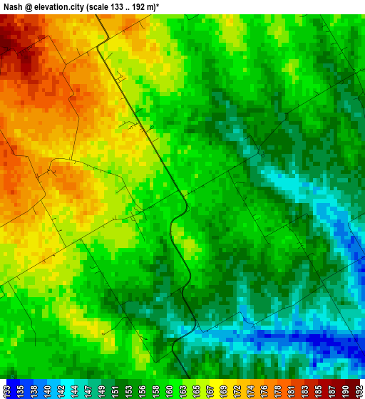 Nash elevation map