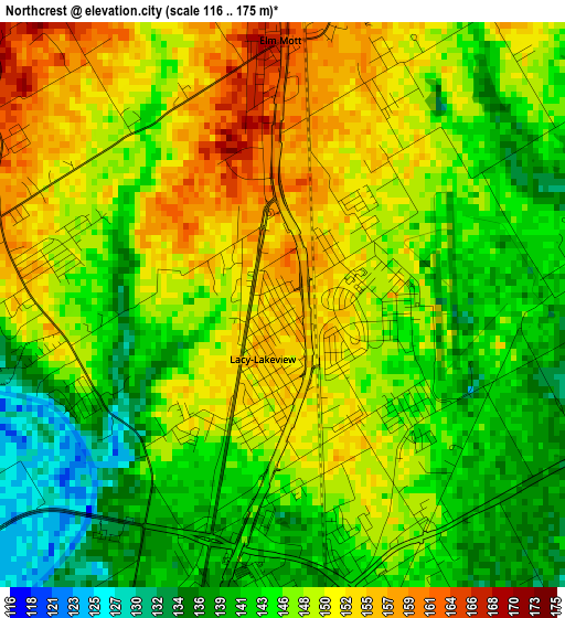 Northcrest elevation map