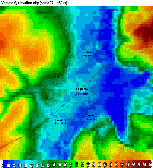 Vorsma elevation map