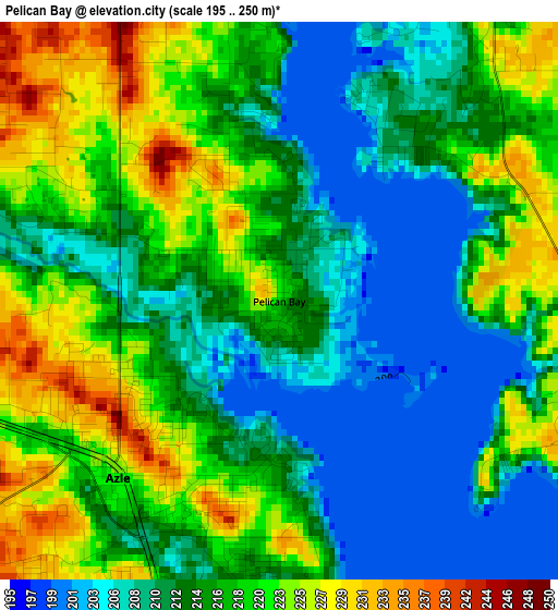 Pelican Bay elevation map