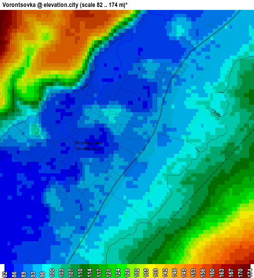 Vorontsovka elevation map