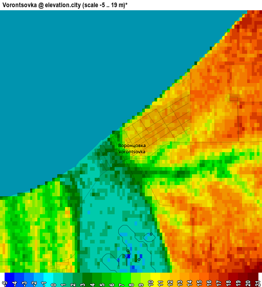 Vorontsovka elevation map