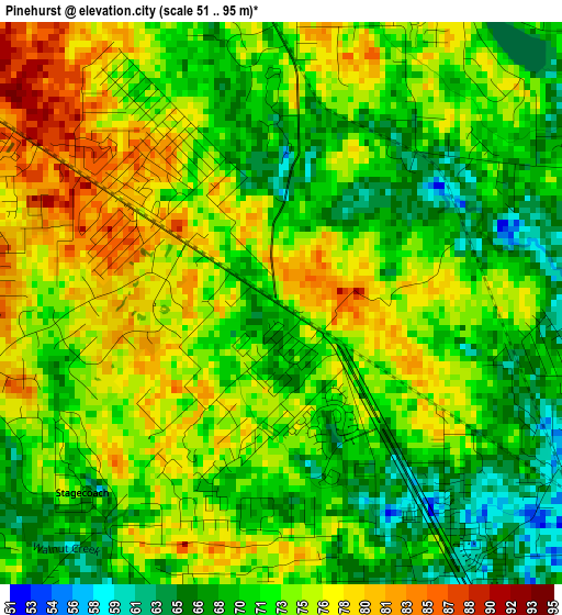 Pinehurst elevation map