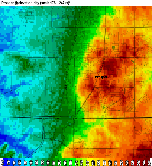 Prosper elevation map