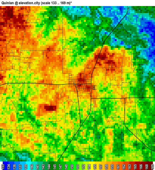 Quinlan elevation map