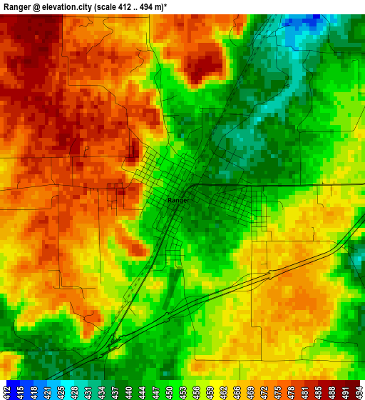 Ranger elevation map