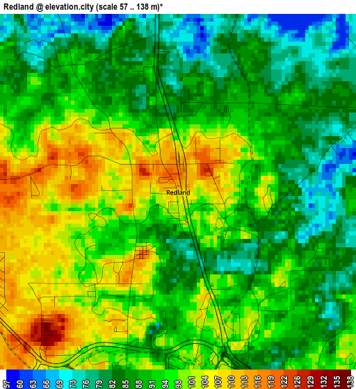 Redland elevation map