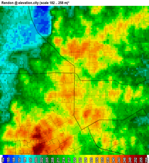 Rendon elevation map