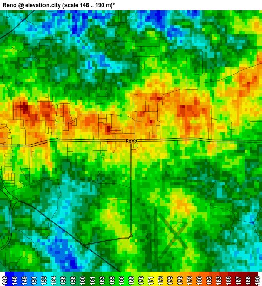 Reno elevation map