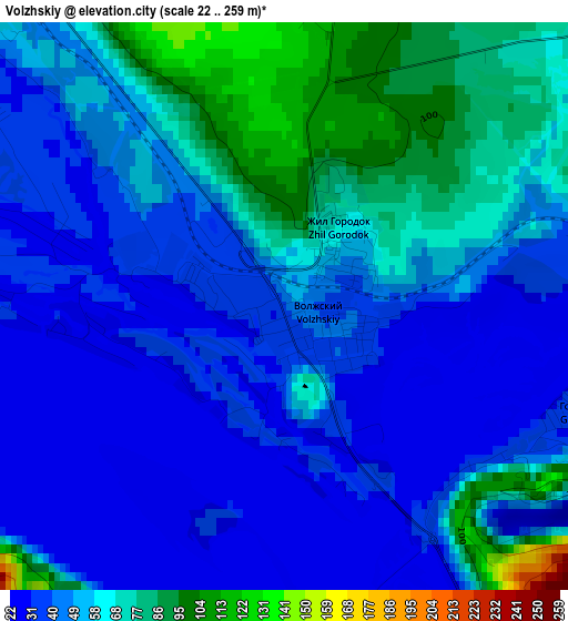 Volzhskiy elevation map