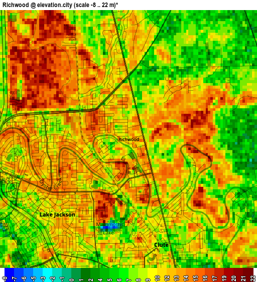 Richwood elevation map