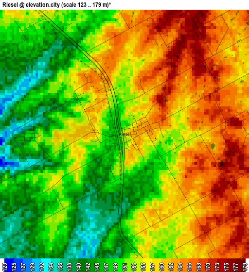 Riesel elevation map