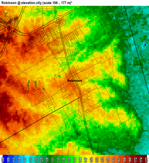 Robinson elevation map