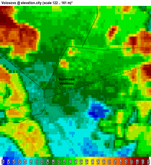 Volosovo elevation map