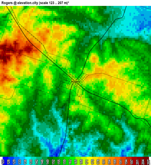 Rogers elevation map