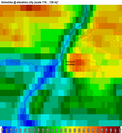 Voloshka elevation map