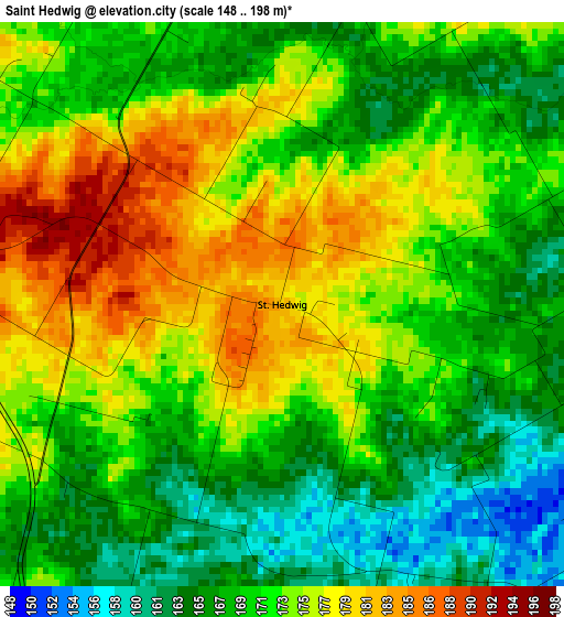 Saint Hedwig elevation map