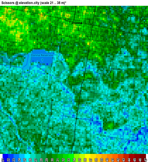 Scissors elevation map