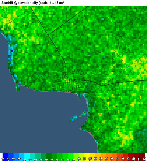 Seadrift elevation map