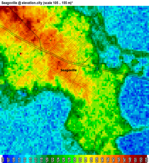 Seagoville elevation map