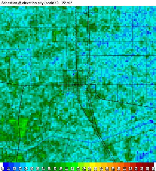 Sebastian elevation map