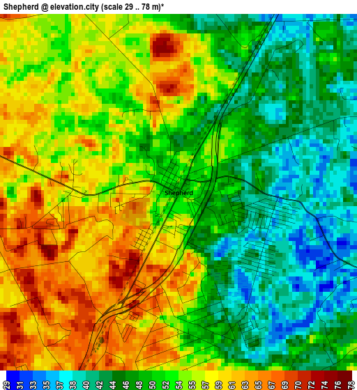 Shepherd elevation map