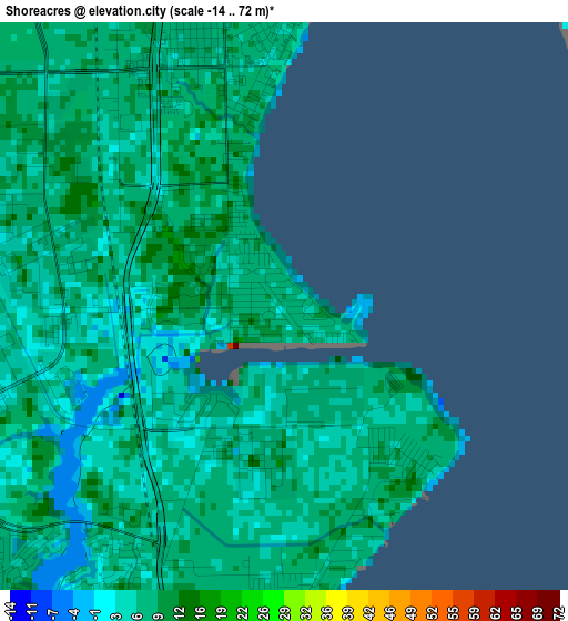 Shoreacres elevation map