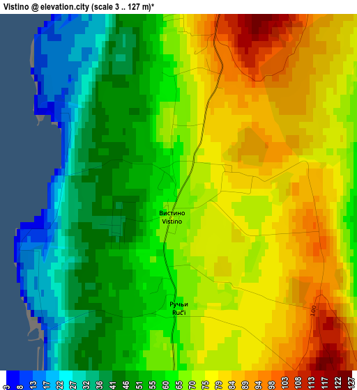 Vistino elevation map