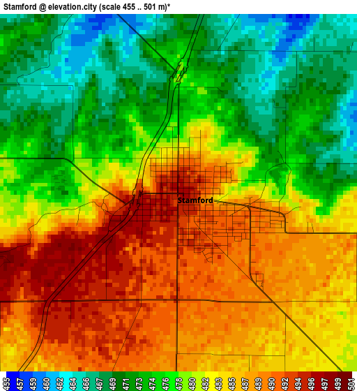 Stamford elevation map