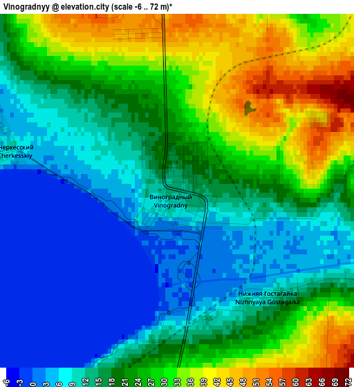 Vinogradnyy elevation map