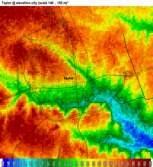 Taylor elevation map