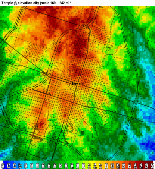 Temple elevation map