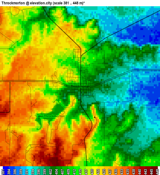 Throckmorton elevation map