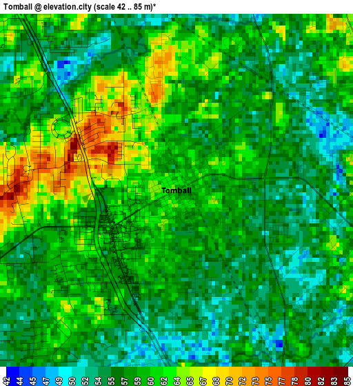 Tomball elevation map