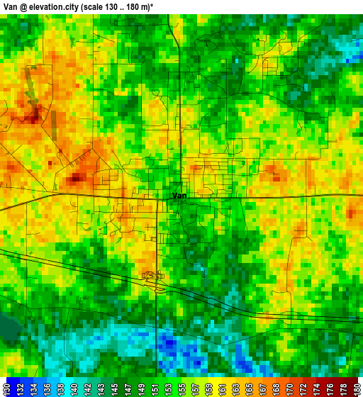 Van elevation map