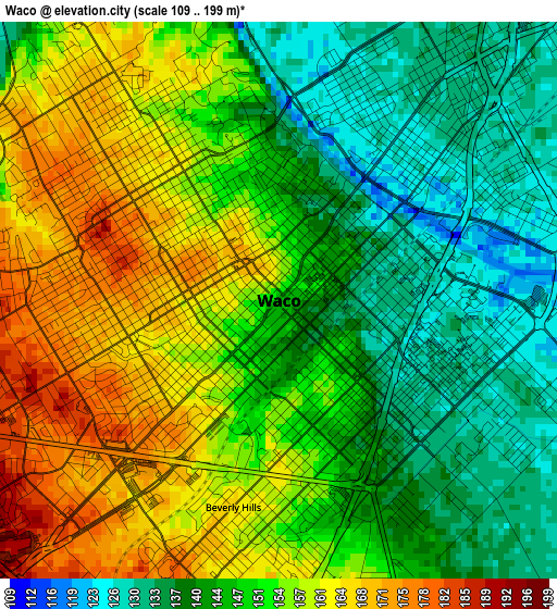 Waco elevation map