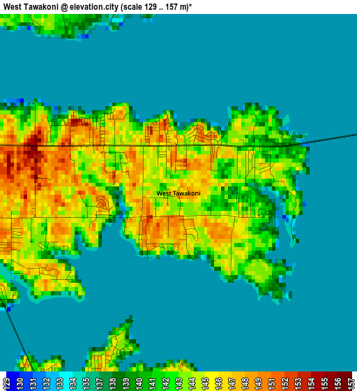 West Tawakoni elevation map