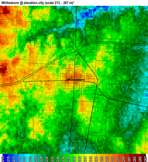 Whitesboro elevation map